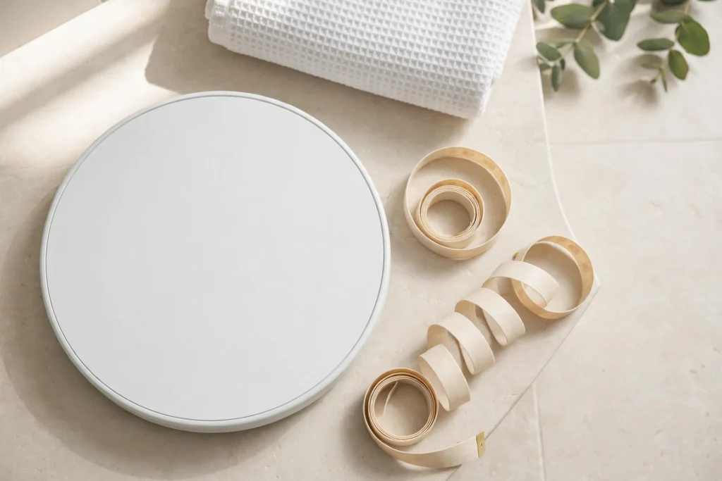How to calculate ideal weight: bathroom scale and measuring tape